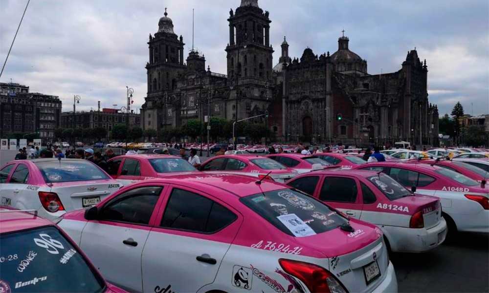 Taxistas protestarán contra plataformas de transporte