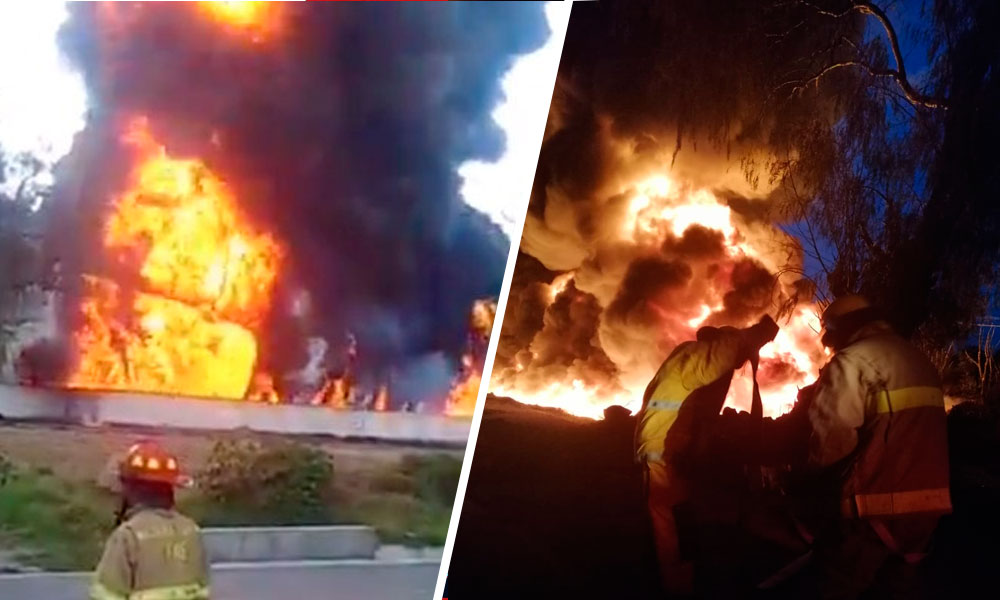 Explota ducto de Pemex en Hidalgo; llamas alcanzan 40 metros