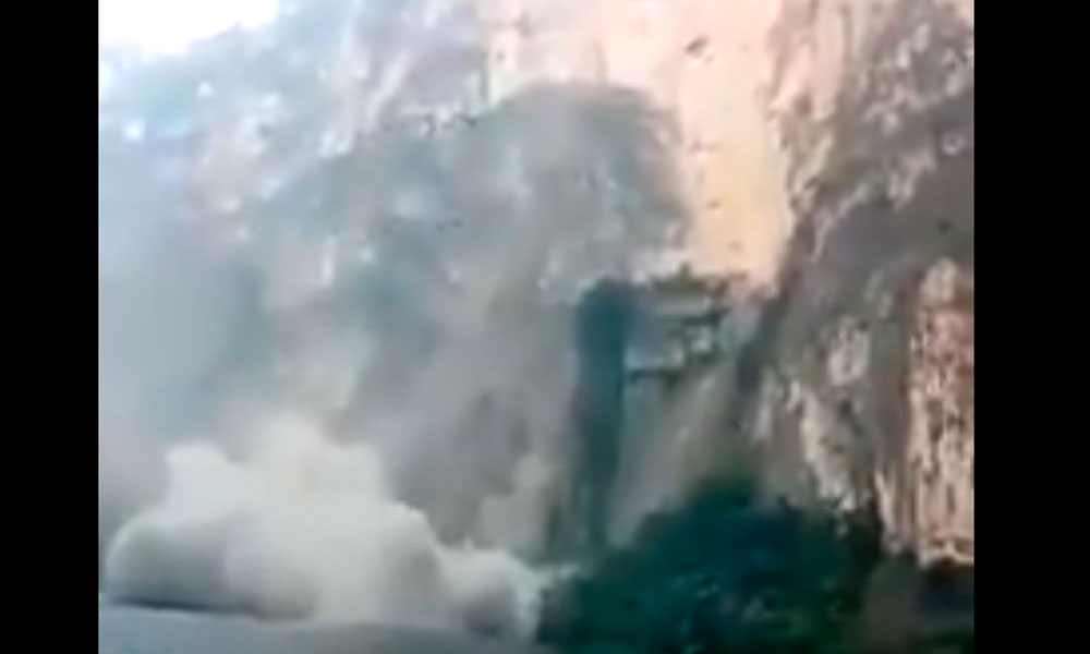 Captan en video derrumbe en el Cañón del Sumidero