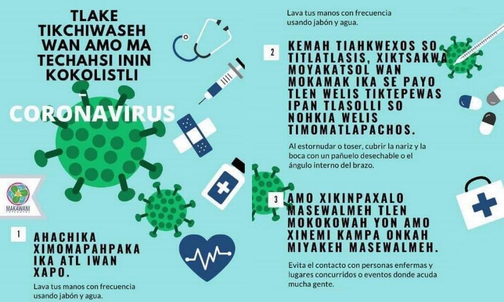 Difunden en lenguas indígenas medidas de prevención ante coronavirus