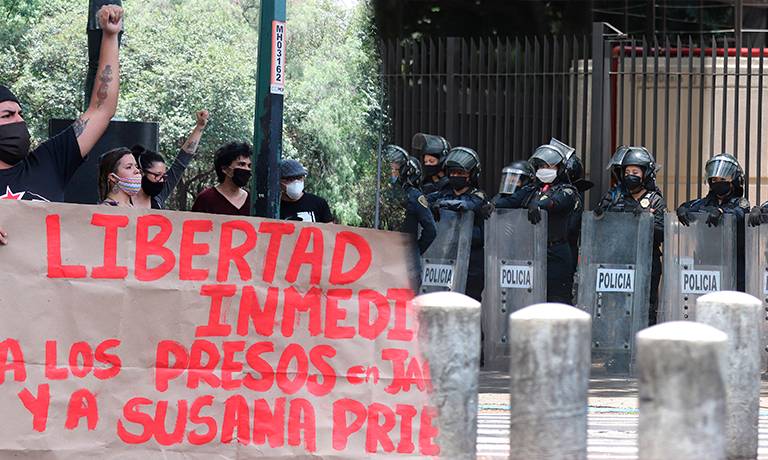 Policías buscan prevenir violencia en protestas en CdMx