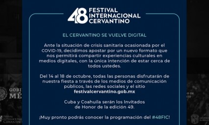 Cancelan Festival Cervantino… ¡No es cierto! Será digital por seguridad