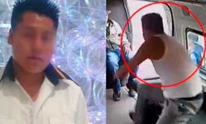 Él es Raúl Flores, el ladrón que le dieron una golpiza en combi de Texcoco