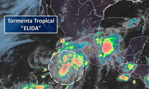 La tormenta Elida se acerca con fuerza a las cosas de Michoacán y Guerrero