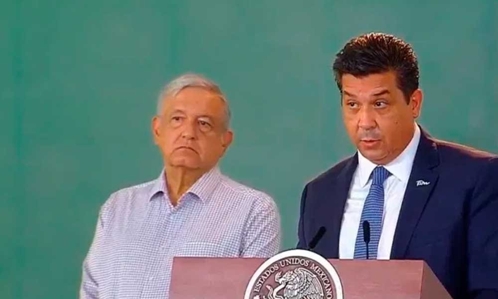 Gobernador de Tamaulipas se deslinda de narcotráfico frente a López Obrador