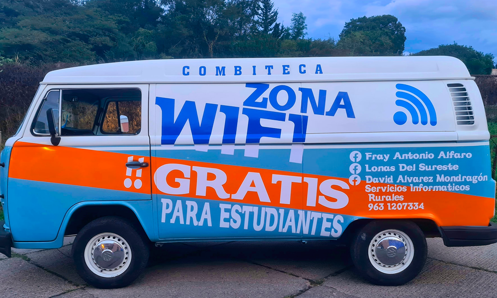 Crean ‘combiteca’ para llevar WiFi a niños en Chiapas