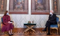 Gutiérrez Müller anda de visita en Roma con el presidente Sergio Mattarella