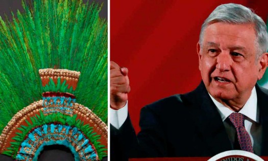 AMLO critica Austria por "apoderarse" de Penacho de Moctezuma