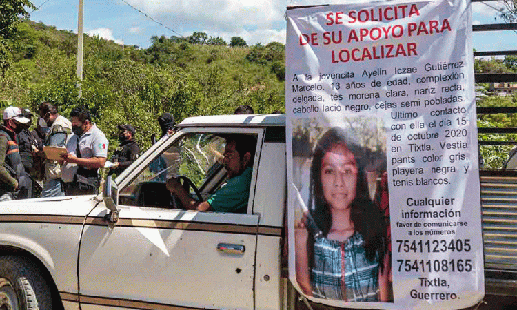 Niña de 13 años fue hallada muerta a un kilómetro de su casa en Tixtla Guerrero