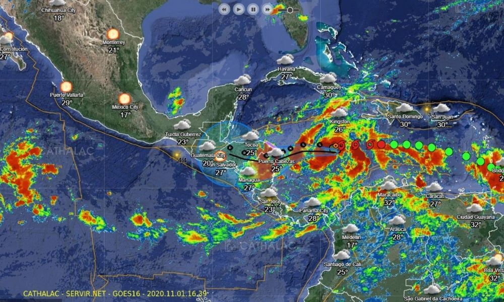 Se intensifica “ETA” a huracán categoría uno a 845 km de Quintana Roo