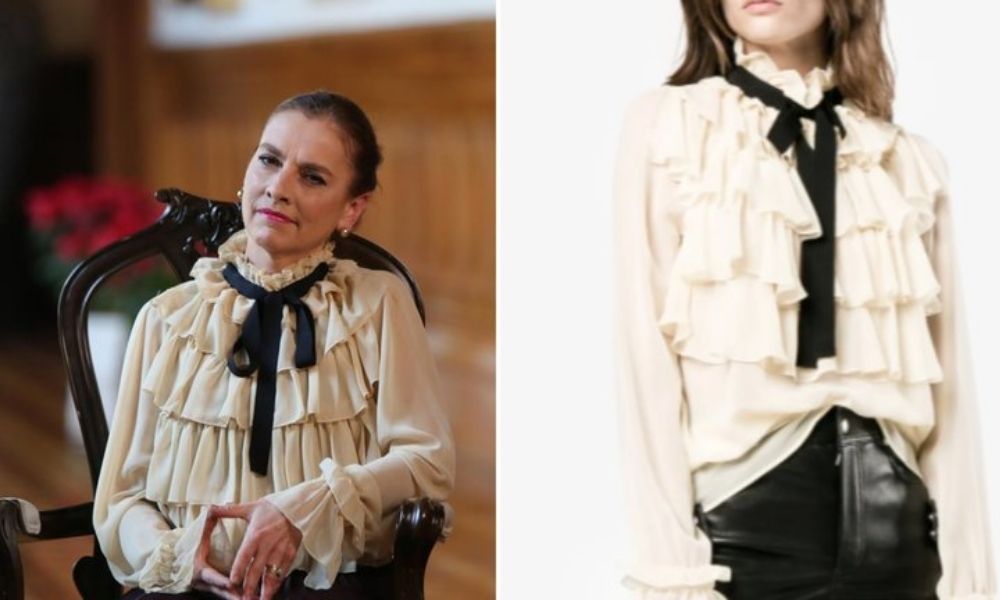Se vuelve polémica la blusa Gucci con la que Beatriz Gutiérrez Müller dio su mensaje navideño