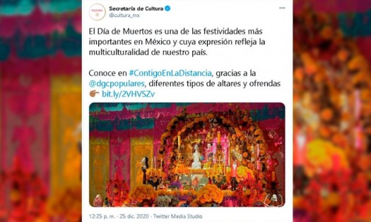 Secretaría de Cultura recordó el Día de Muertos en plena Navidad