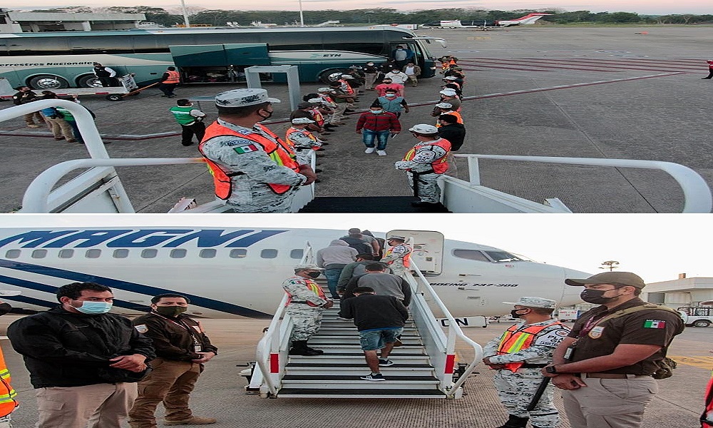 México deporta a 136 hondureños tras el avance de caravanas migrantes