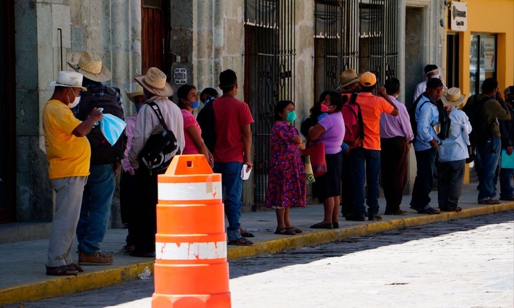 Los ciudadanos reportaron aglomeraciones en la ciudad de Oaxaca.