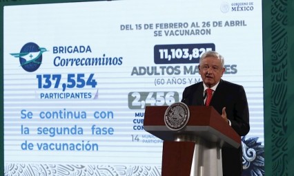 Anuncian vacunaci&oacute;n de adultos de 50 a 59 a&ntilde;os a partir de mayo