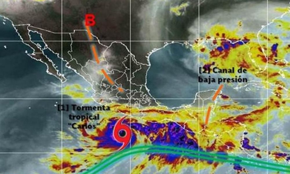 Se formó la tormenta tropical Carlos en aguas del Océano Pacífico: esta será su trayectoria