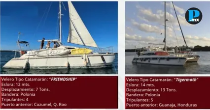 Las embarcaciones partieron el 20 de marzo con nueve personas de distintas nacionalidades