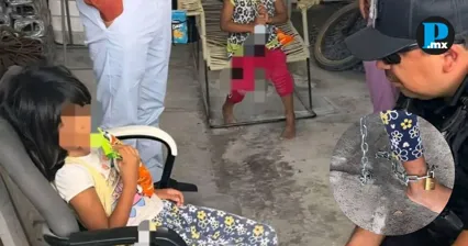 Rescatan a dos ni&ntilde;as encadenadas en colonia de Reynosa