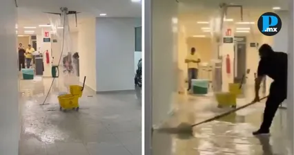 Lluvias exhiben filtraciones en hospital de Hermosillo reci&eacute;n rehabilitado