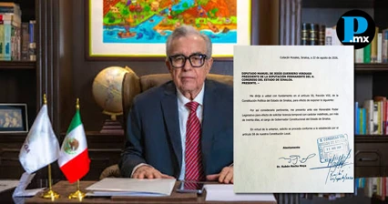 Rocha Moya vuelve a pedir licencia tras 34 horas como gobernador