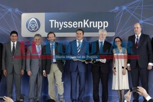 Inaugura ThyssenKrupp planta en Huejotzingo