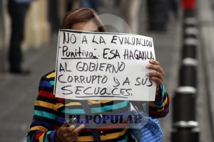 Arreciarán protestascontra evaluación docente