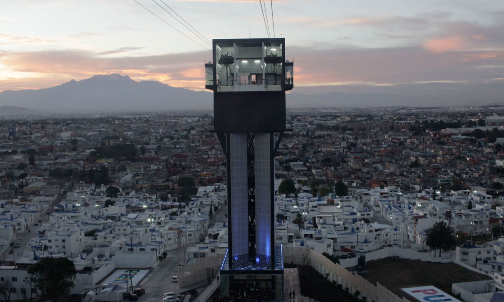 Blinda Moreno Valle la Estrella de Puebla y el Teleférico