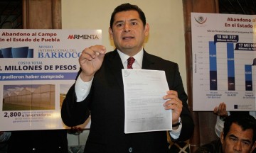 Exige Armenta Mier entrega de recursos para Tepeaca