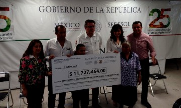 Entrega Sedesol 11 mdp en apoyo a proyectos productivos