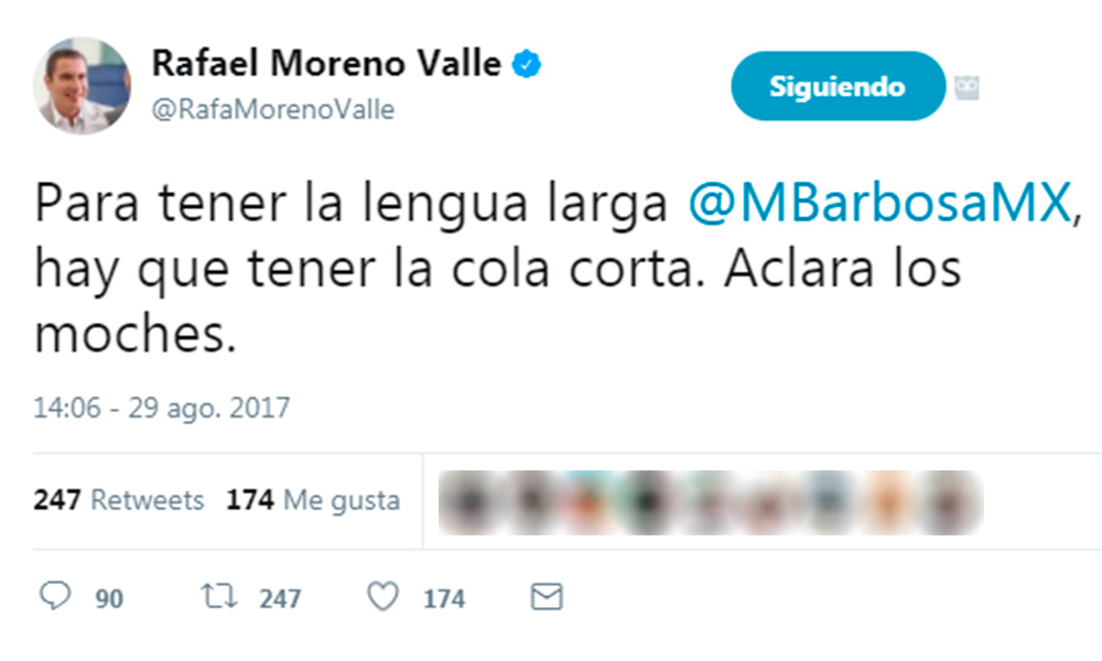 Moreno Valle y Miguel Barbosa se acusan de moches y desvíos