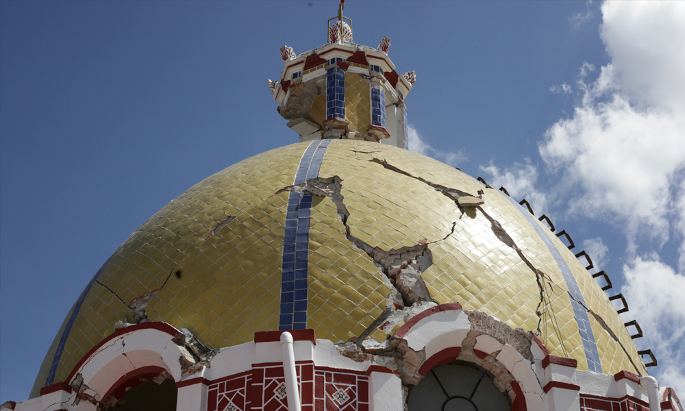 Cerrados, templos de Cholula y Atlixco por daños del sismo