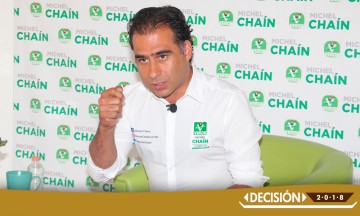 Descarta Michel Chaín dejar contienda electoral