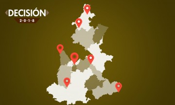 [MAPA] Candidatos a la gubernatura  recorren 90 de 217 municipios