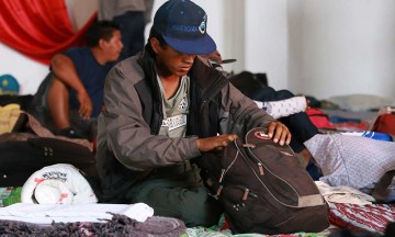 Concluye paso de caravana migrante en Puebla