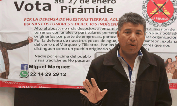 Promete candidato defender tierras de La Resurrección