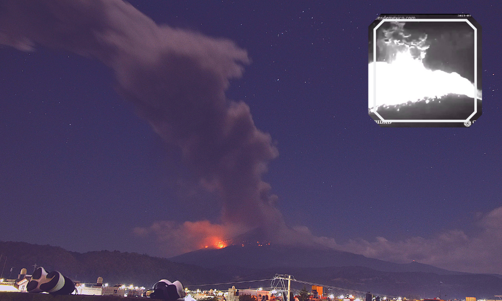 Explosión del Popocatépetl cimbra Puebla 