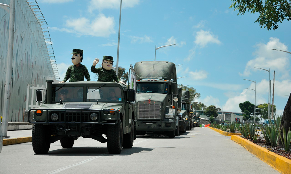 Arriban vehículos de La Gran Fuerza de México a Puebla