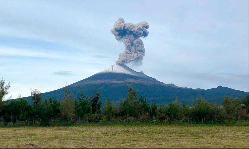 Popocatépetl registra ocho explosiones en las últimas horas