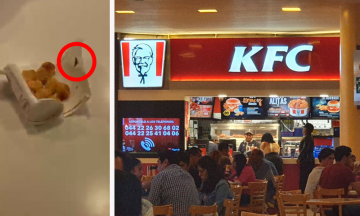 Con cucarachas, venden palomitas de pollo en KFC Angelópolis