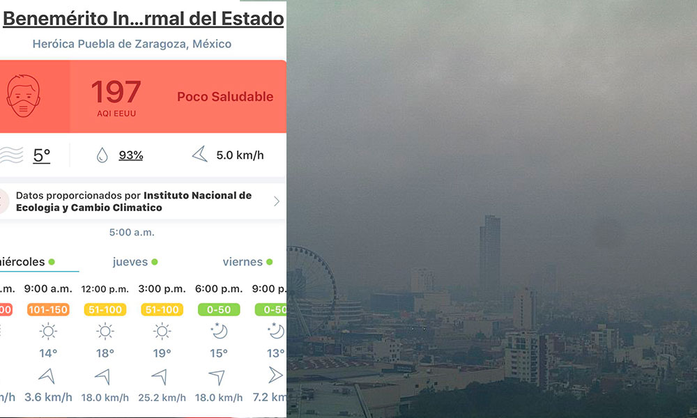 Puebla recibe 2020 con mala calidad del aire por pirotecnia