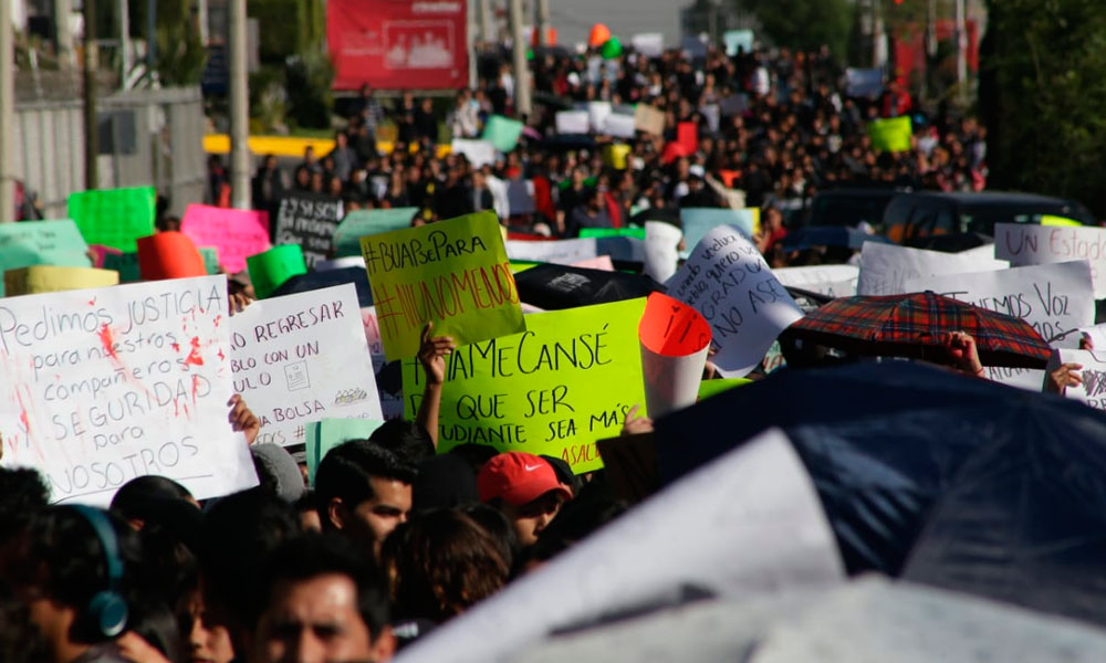 Paro universitario en Puebla; exigen seguridad 