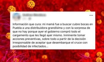 Denuncian desabasto de cubre bocas en Puebla