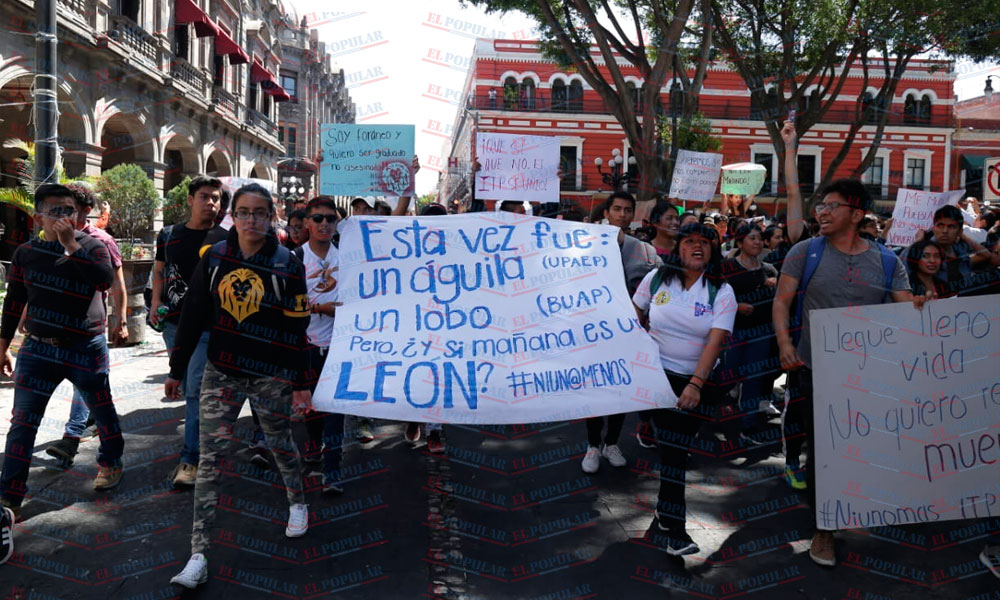 Se extiende la unión estudiantil por inseguridad en Puebla