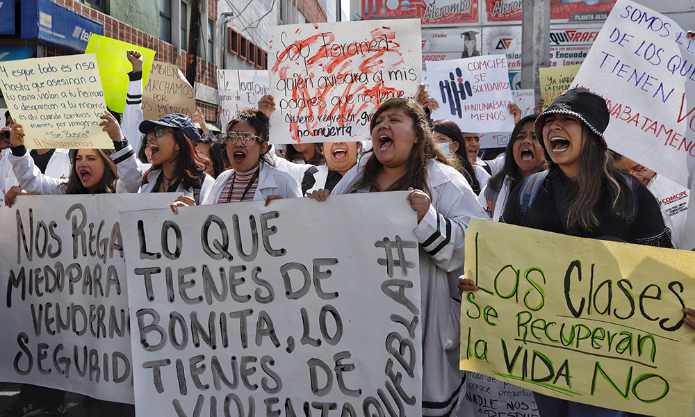 SOS estudiantil en Puebla ¡nos están matando! 