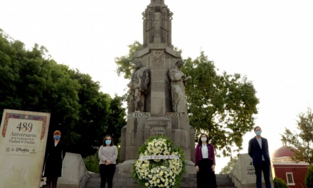 Realizan ceremonia por la fundación de Puebla en su 489 aniversario 