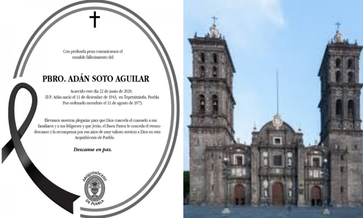 Fallece otro sacerdote en Puebla por COVID