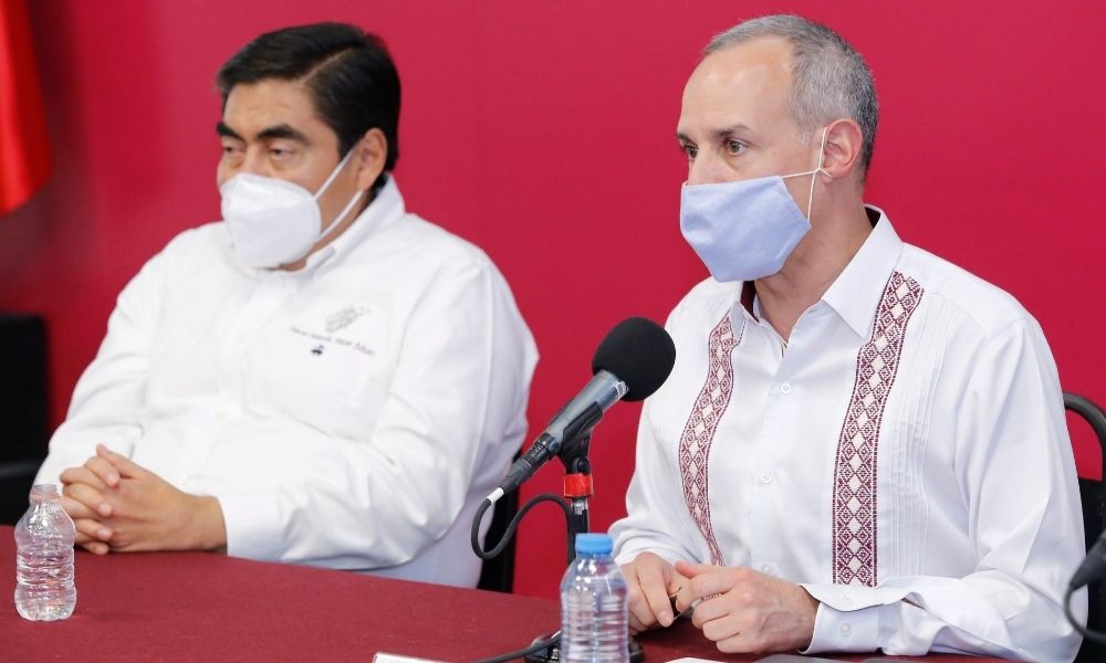 Hugo López Gatell en sus visita a Puebla resaltó la necesidad de detectar a tiempo a las personas con coronavirus 