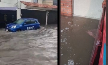 En la unidad habitacional San Jorge el agua entró a las casas.