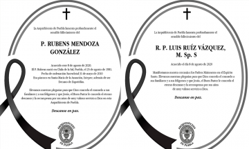 Mueren dos sacerdotes más en Puebla, uno por COVID-19