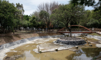 Parques en Puebla lucen vacíos en el primer fin de semana de reapertura 
